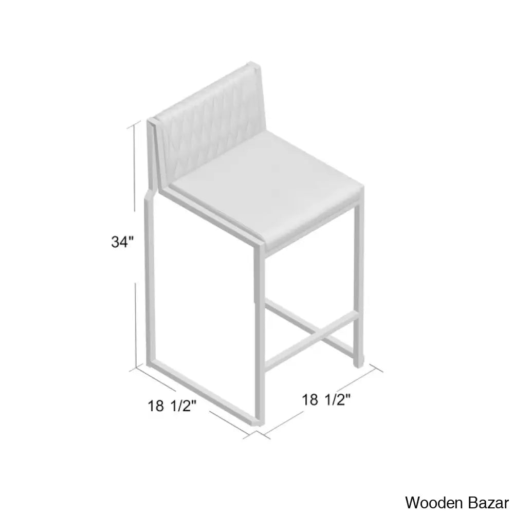 Shumperto Brushed Stainless Steel Stackable Counter Bar Stool