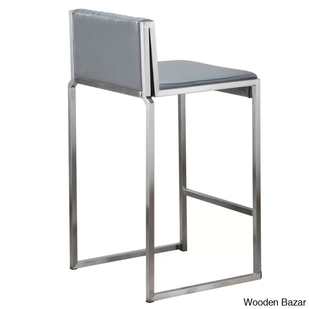 Shumperto Brushed Stainless Steel Stackable Counter Bar Stool