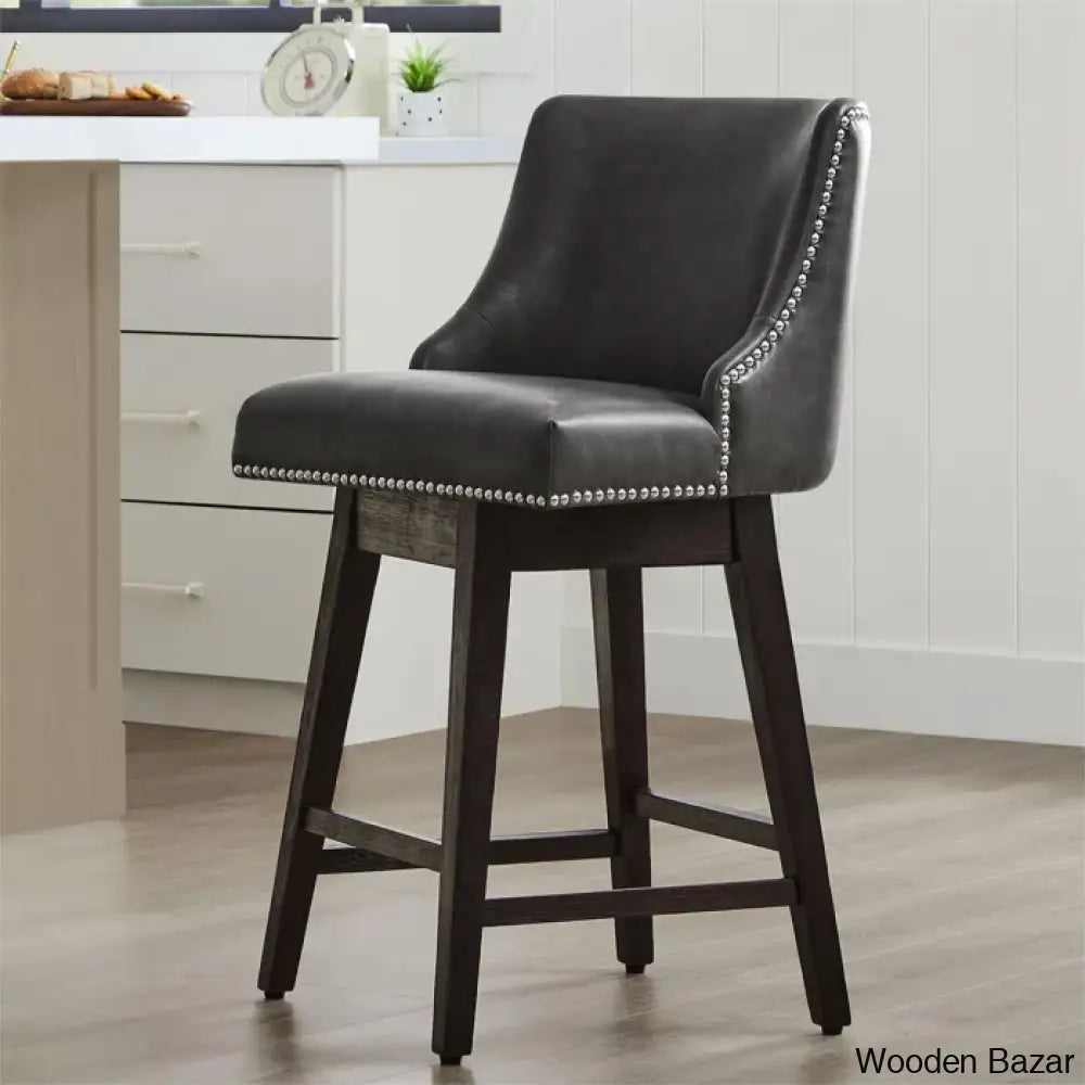 Shurmaz Swivel Upholstered 26’’ Counter And Bar Stool