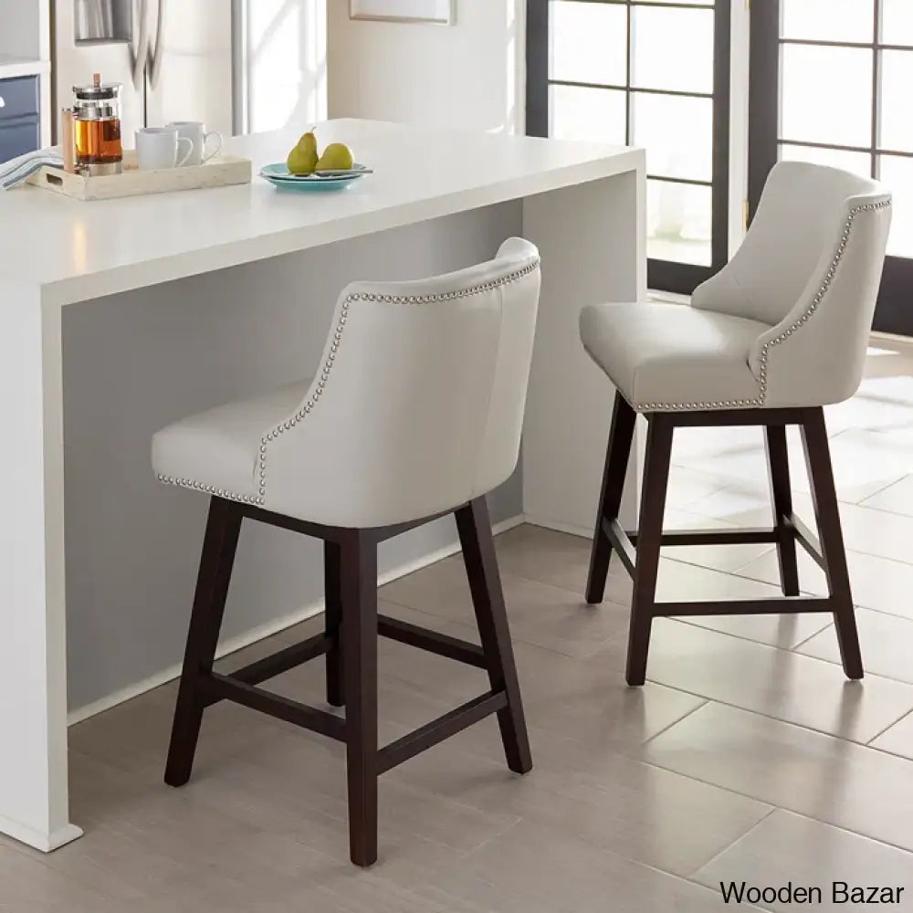 Shurmaz Swivel Upholstered 26’’ Counter And Bar Stool