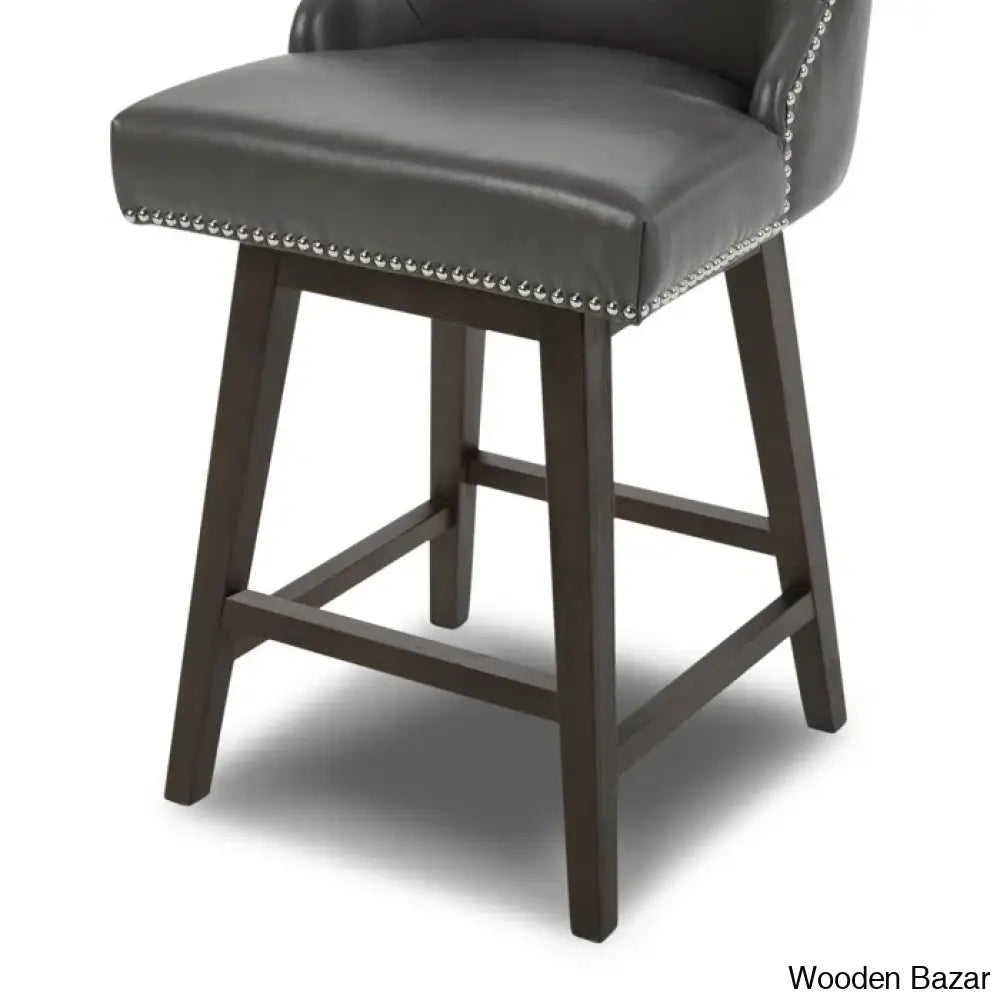 Shurmaz Swivel Upholstered 26’’ Counter And Bar Stool