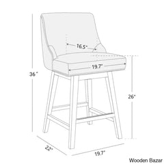 Shurmaz Swivel Upholstered 26’’ Counter And Bar Stool