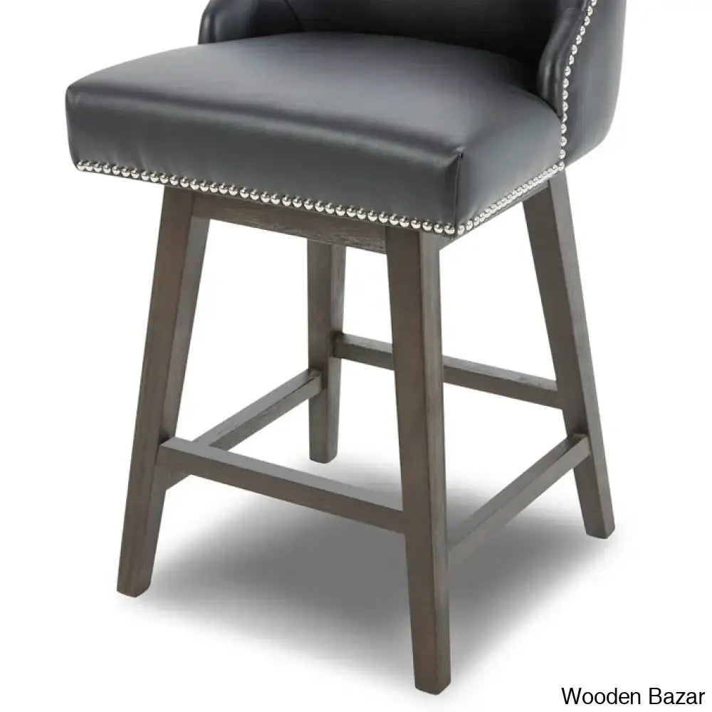 Shurmaz Swivel Upholstered 26’’ Counter And Bar Stool