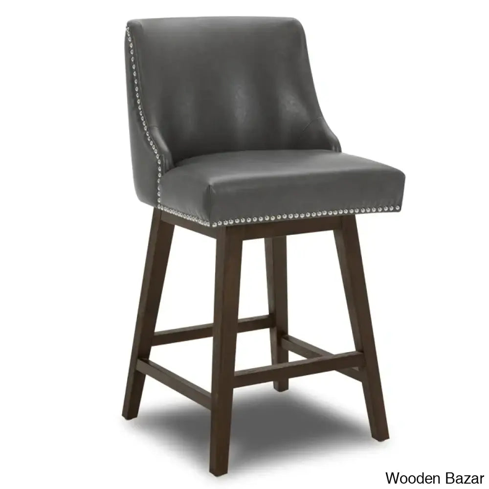 Shurmaz Swivel Upholstered 26’’ Counter And Bar Stool