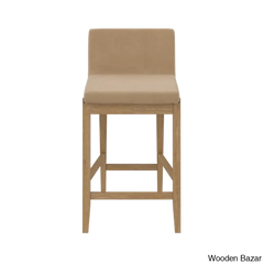 Sipingr Swivel Upholstered Wooden Counter And Bar Stool
