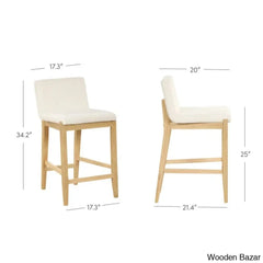 Sipingr Swivel Upholstered Wooden Counter And Bar Stool