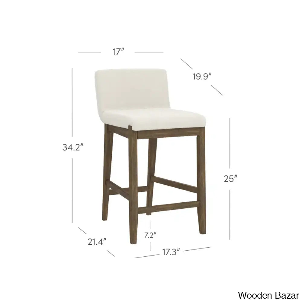 Sipingr Swivel Upholstered Wooden Counter And Bar Stool