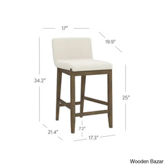 Sipingr Swivel Upholstered Wooden Counter And Bar Stool