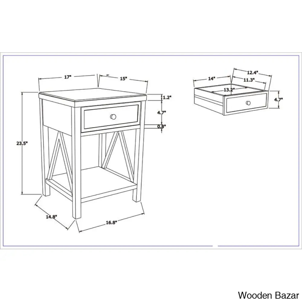 side table - Wooden Bazar