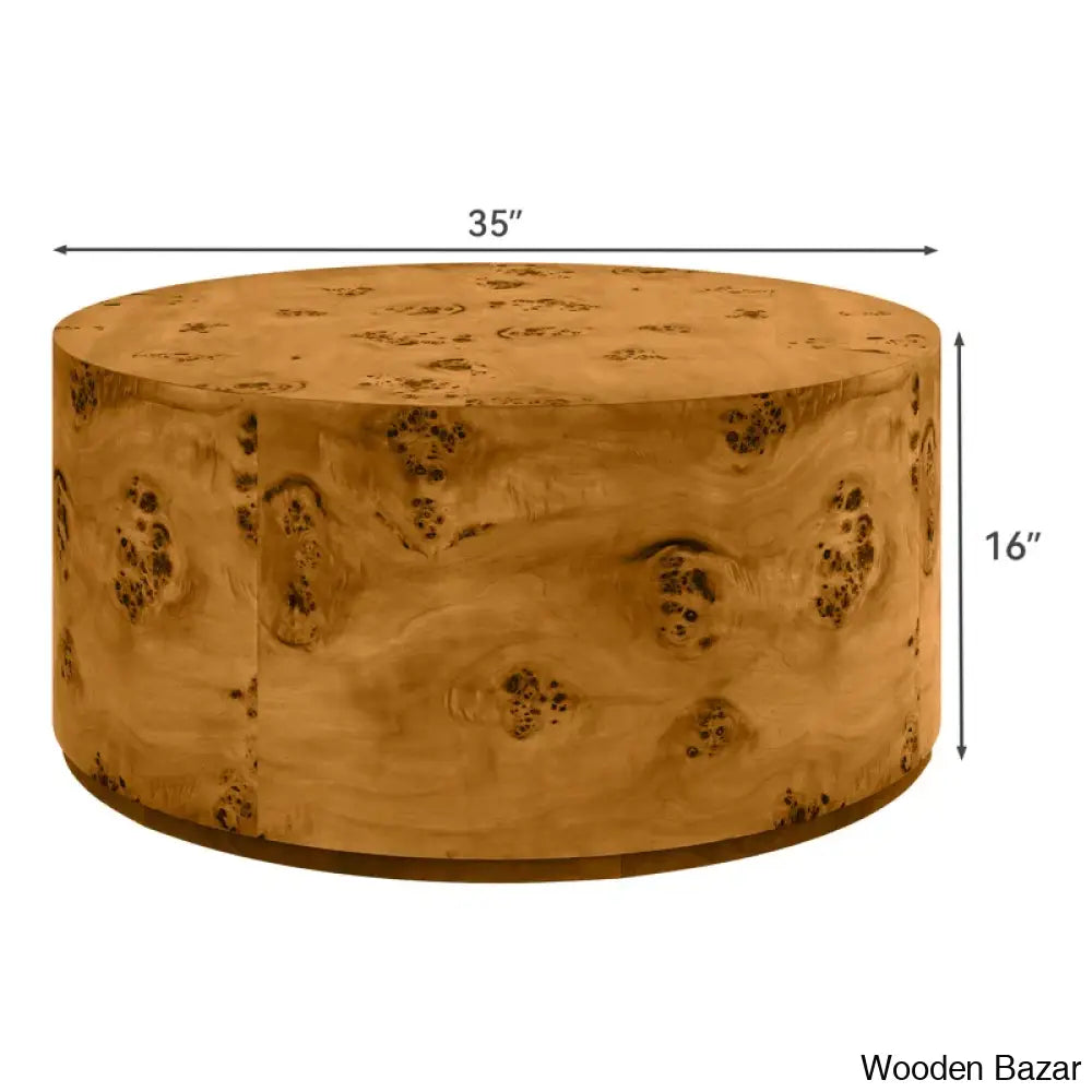 Skipper Burl Wood Coffee Table And Center Table