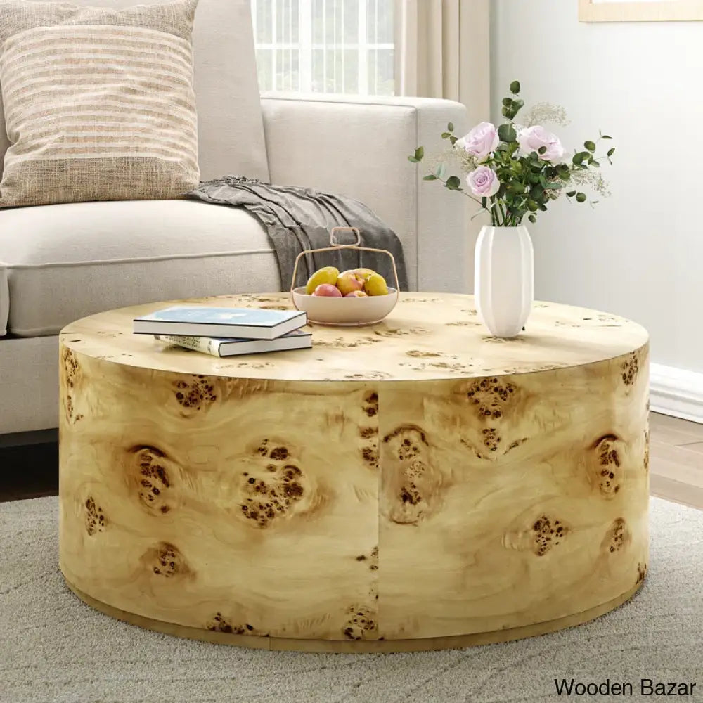 Skipper Burl Wood Coffee Table And Center Table