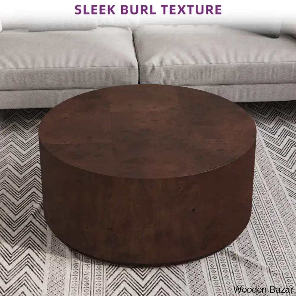 Skipper Burl Wood Coffee Table And Center Table