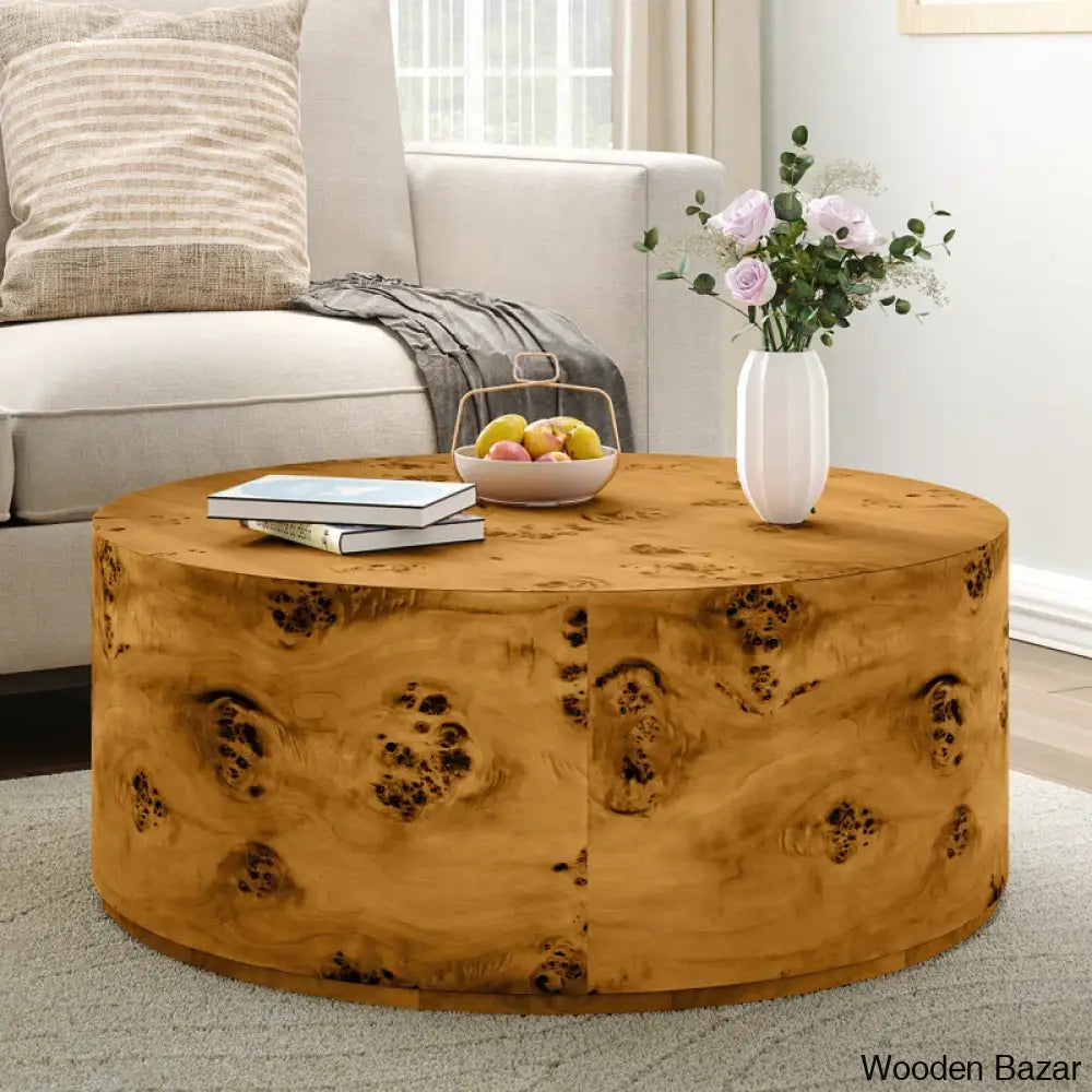 Skipper Burl Wood Coffee Table And Center Table