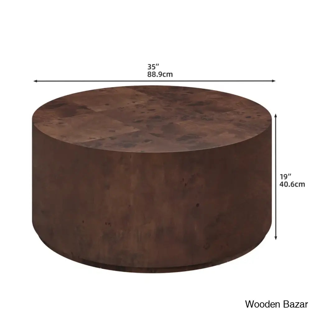 Skipper Burl Wood Coffee Table And Center Table