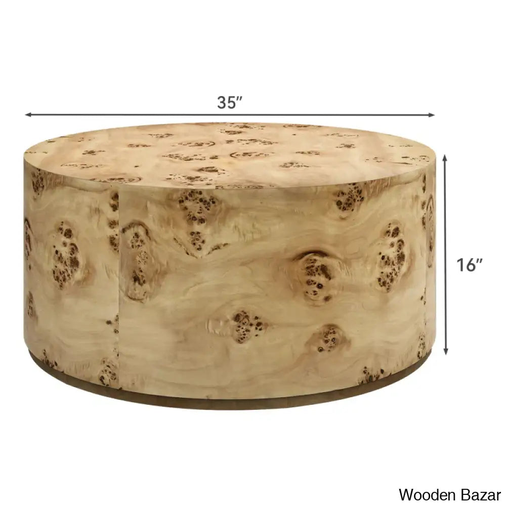 Skipper Burl Wood Coffee Table And Center Table