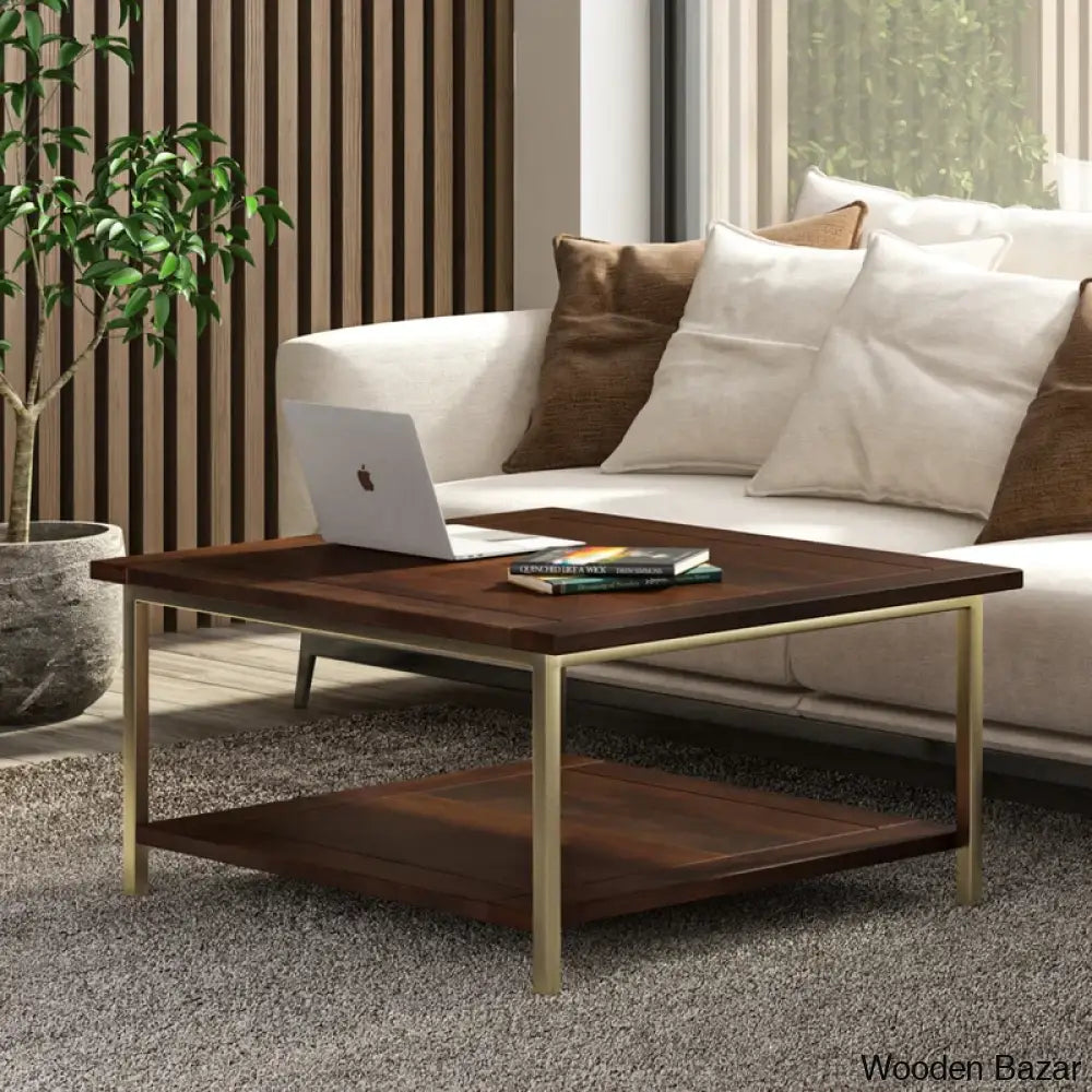 Skylern Solid Wood Top Coffee And Center Table