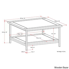 Skylern Solid Wood Top Coffee And Center Table