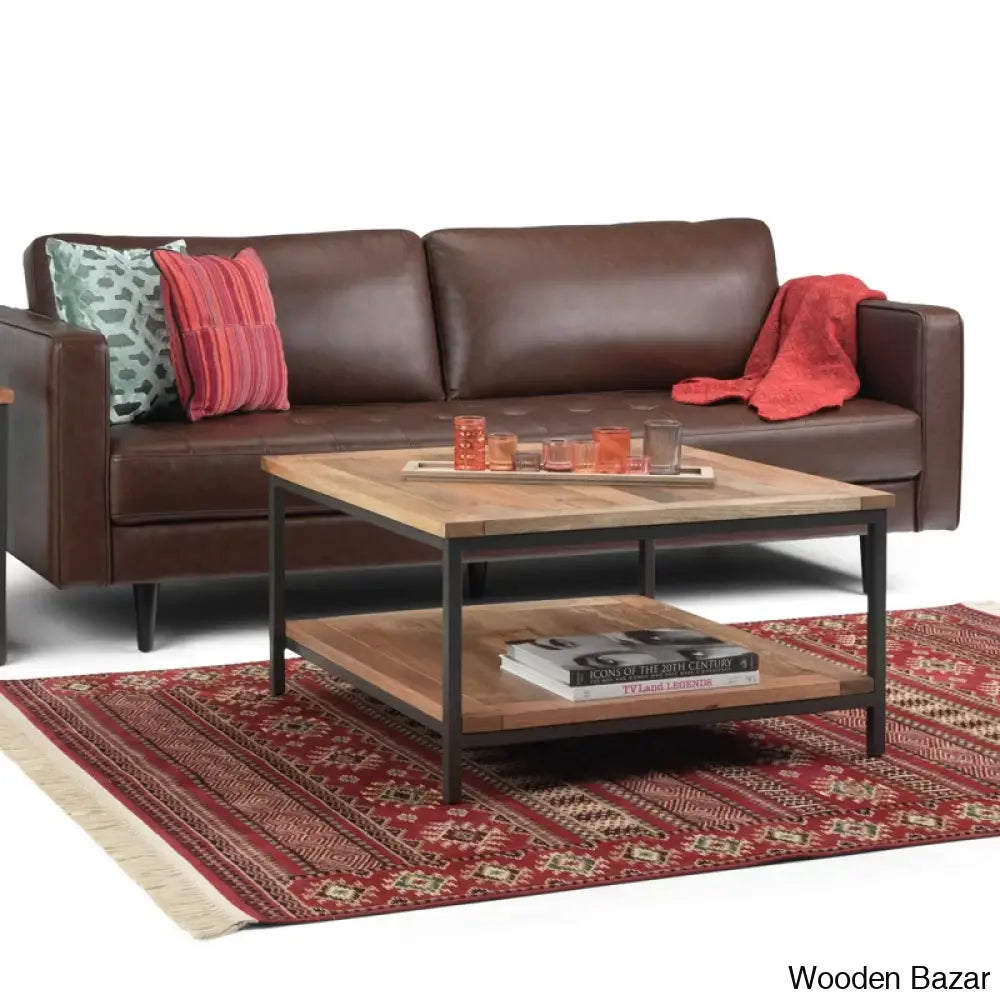 Skylern Solid Wood Top Coffee And Center Table