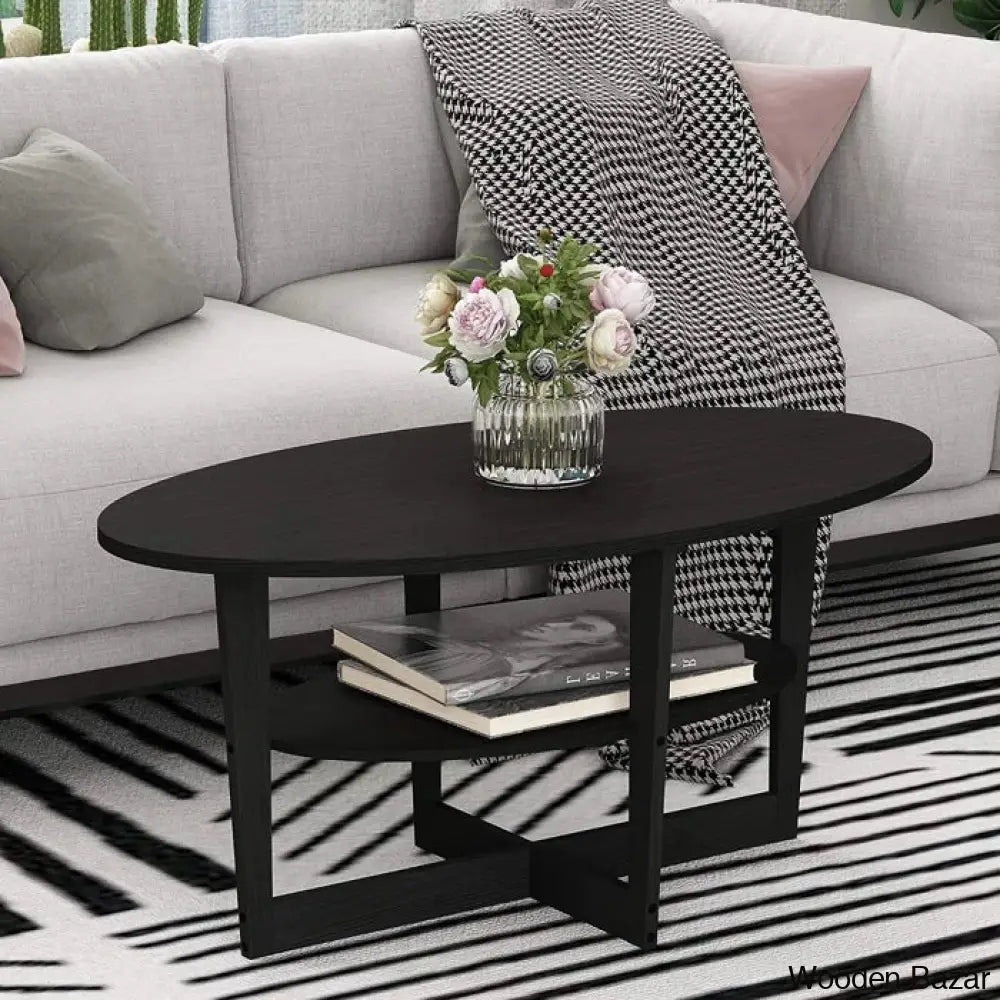 Sledn Oval Coffee And Center Table With Storage