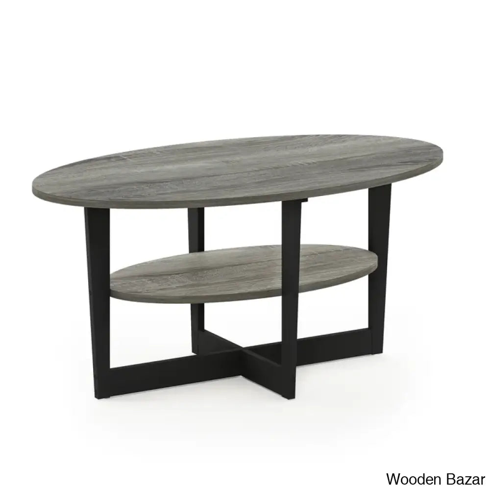 Sledn Oval Coffee And Center Table With Storage