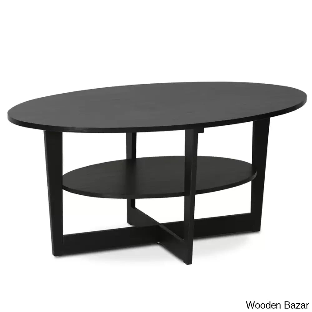 Sledn Oval Coffee And Center Table With Storage