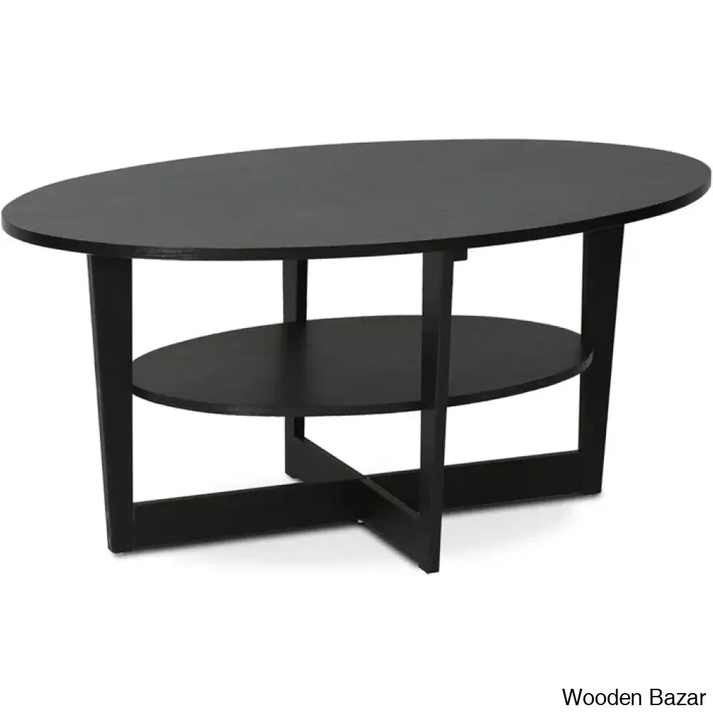 Sledn Oval Coffee And Center Table With Storage