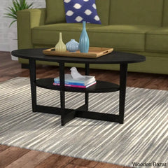 Sledn Oval Coffee And Center Table With Storage