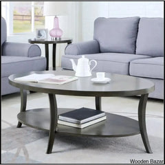 Smajila Single Oval Coffee And Center Table With Shelf