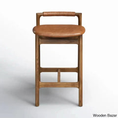 Solenea Swivel Counter & Bar Stool Brown / (26’’ Seat Height)