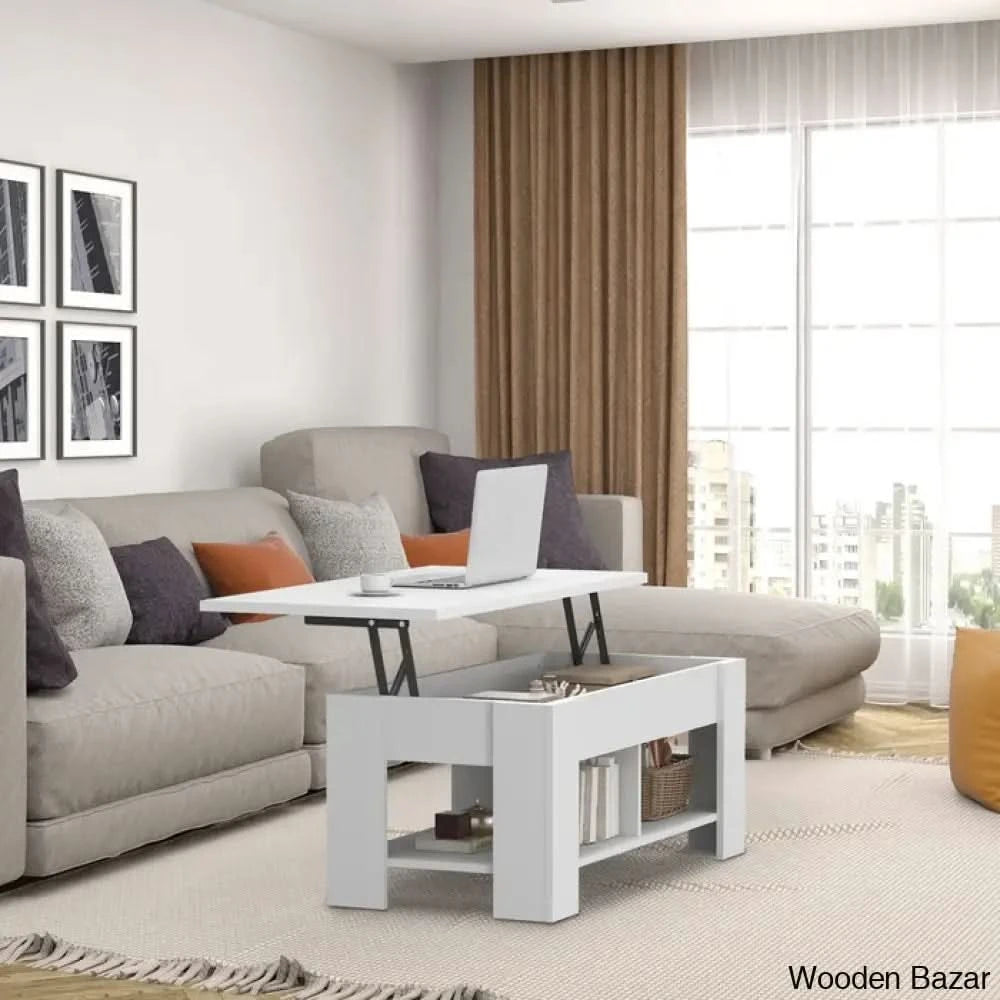 Sparta Black Lift Top Extendable Coffee and Center Table With Storage ...