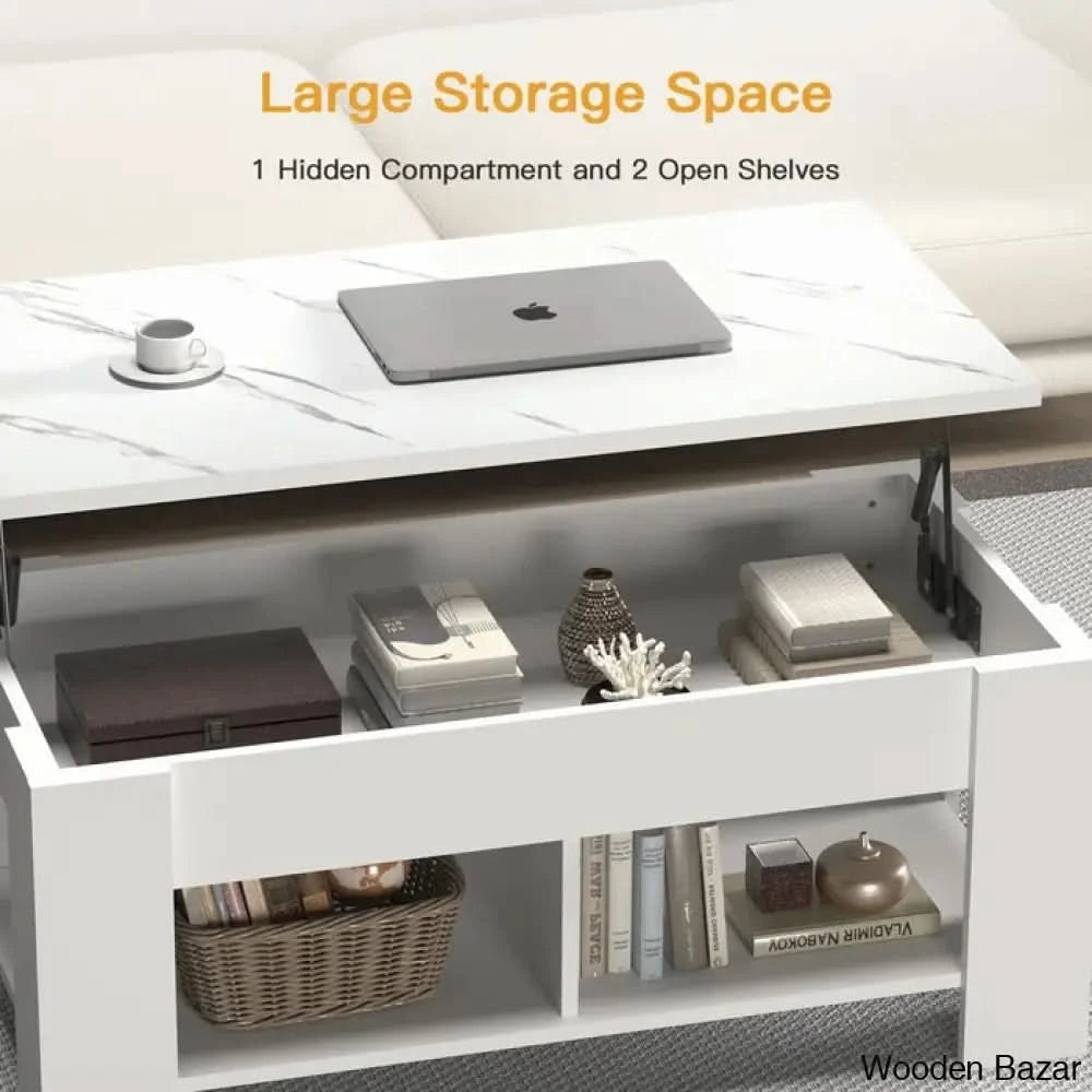 Sparta Black Lift Top Extendable Coffee and Center Table With Storage ...