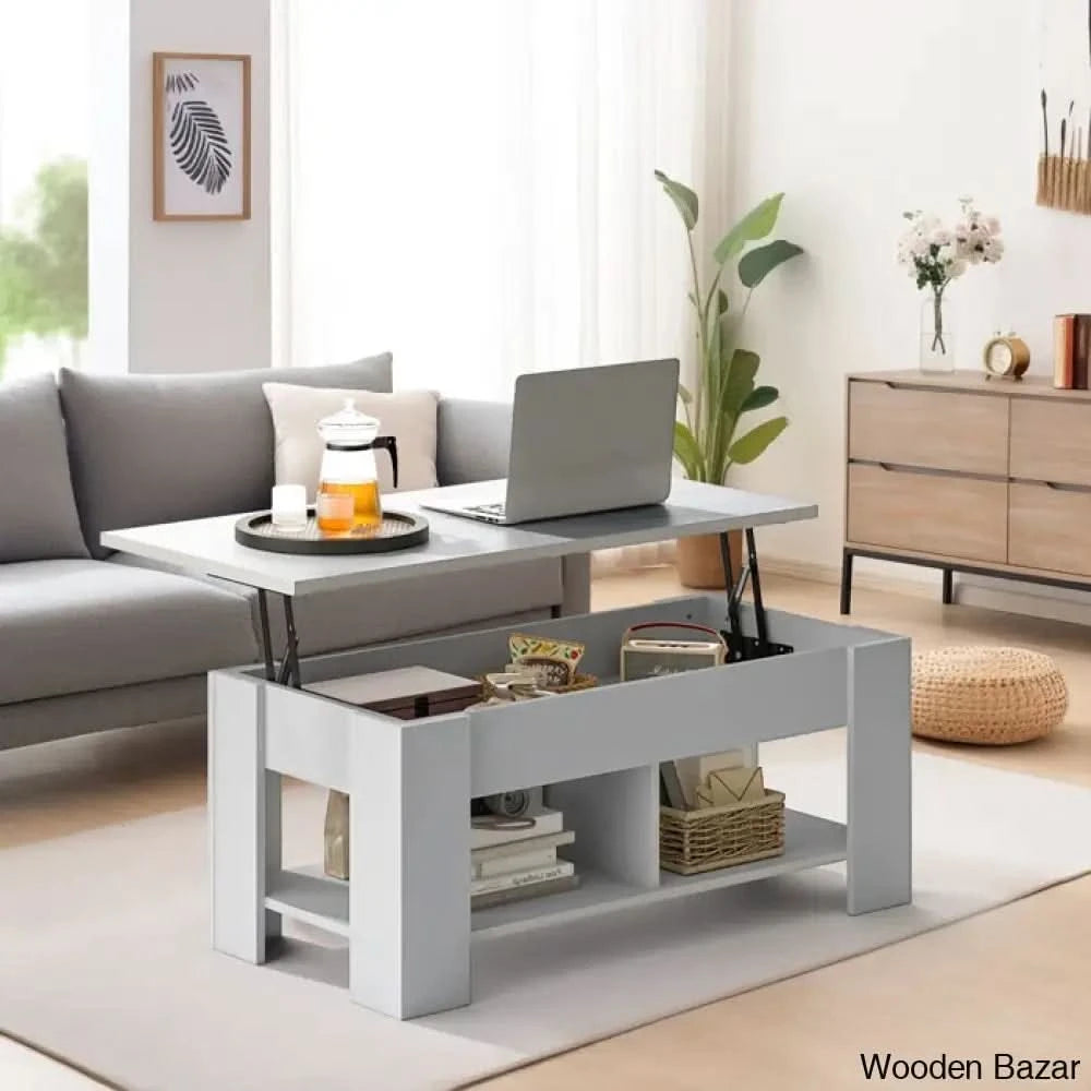 Sparta Black Lift Top Extendable Coffee and Center Table With Storage ...