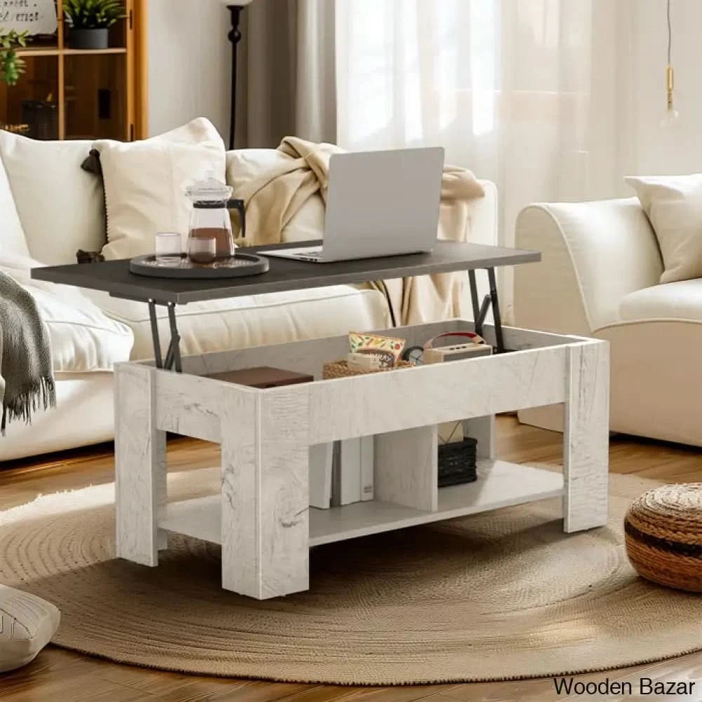 Sparta Black Lift Top Extendable Coffee and Center Table With Storage ...