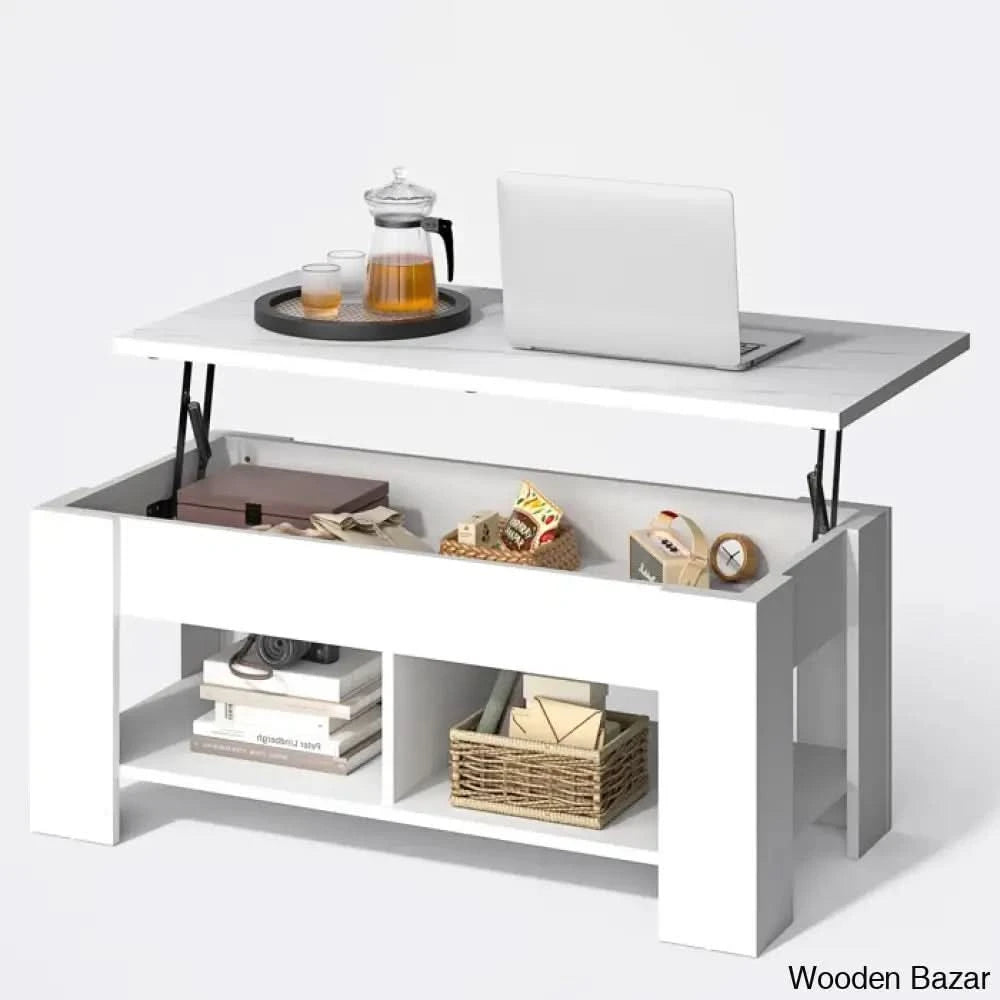 Sparta Black Lift Top Extendable Coffee and Center Table With Storage ...