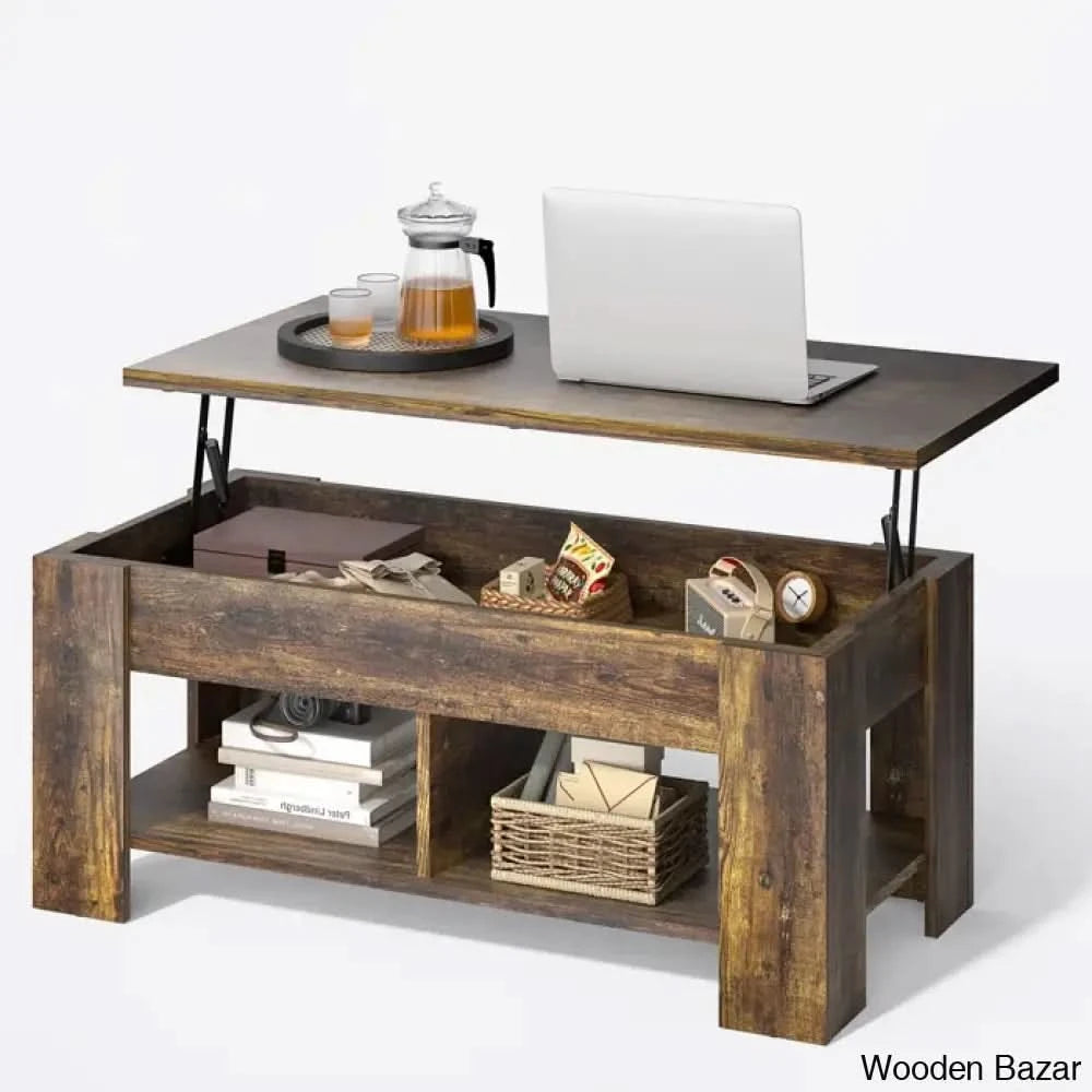 Sparta Black Lift Top Extendable Coffee and Center Table With Storage ...