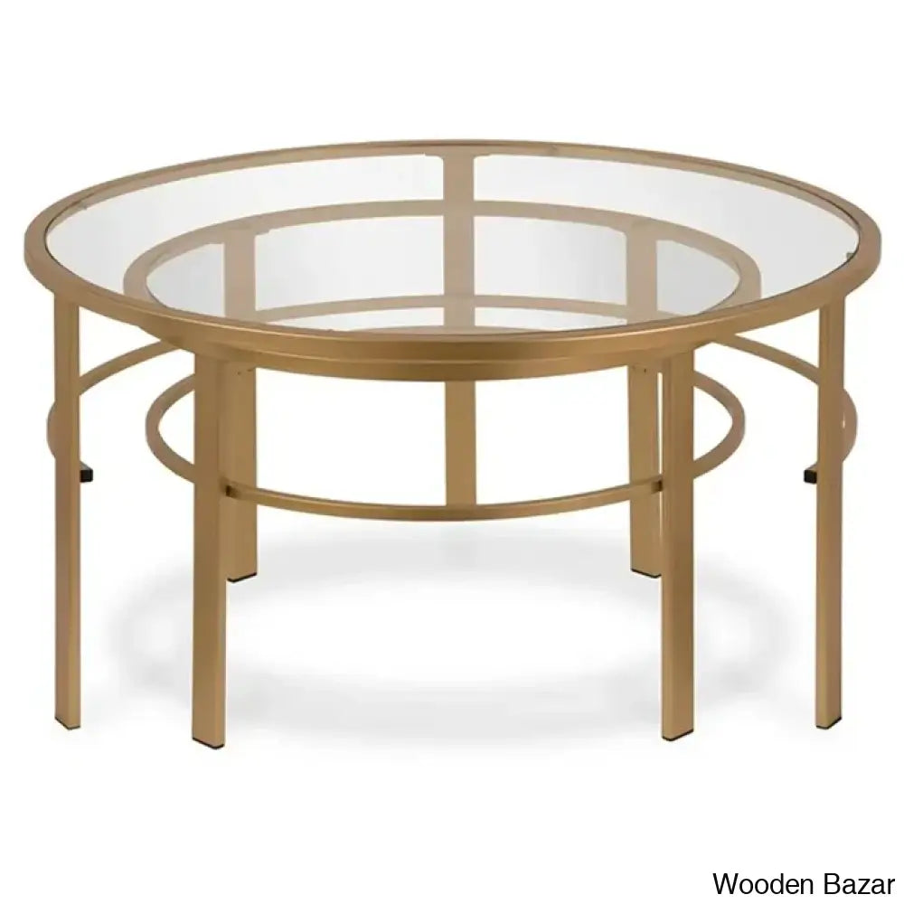 Spilsbyc Glass Top Nesting Coffee And Center Table