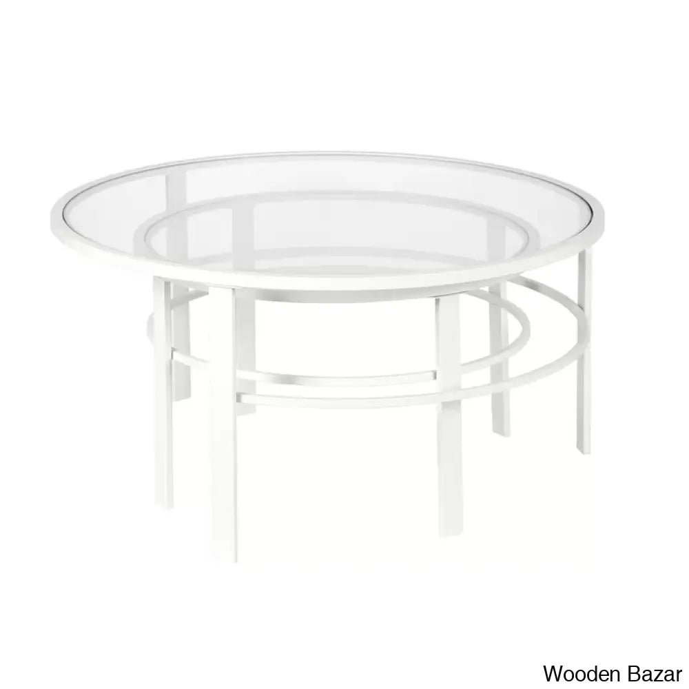 Spilsbyc Glass Top Nesting Coffee And Center Table