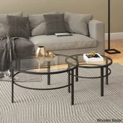 Spilsbyc Glass Top Nesting Coffee And Center Table