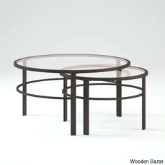 Spilsbyc Glass Top Nesting Coffee And Center Table