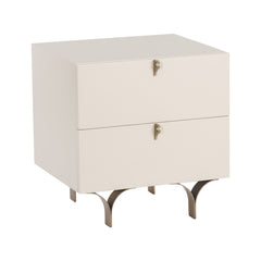 Corean Leg 2-Drawer Bedside Table - Wooden bazar