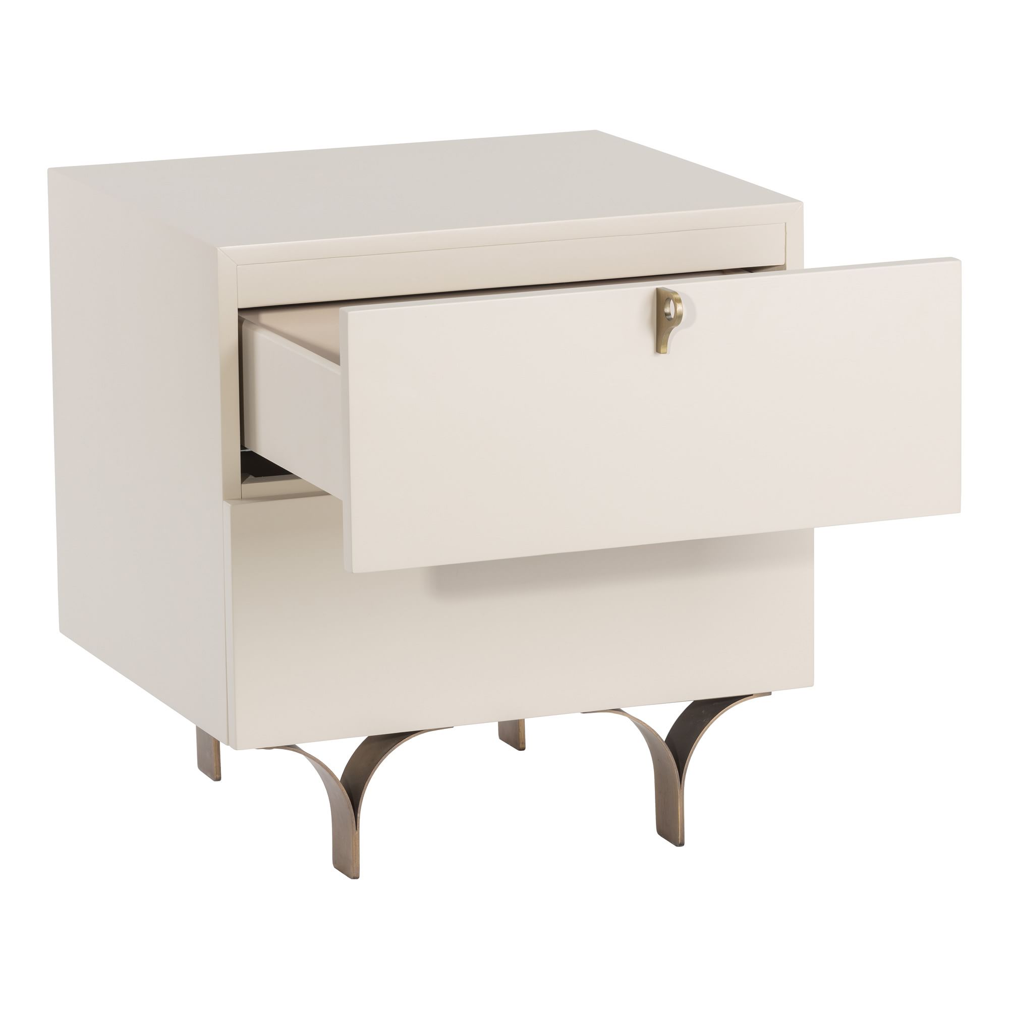 Corean Leg 2-Drawer Bedside Table - Wooden bazar