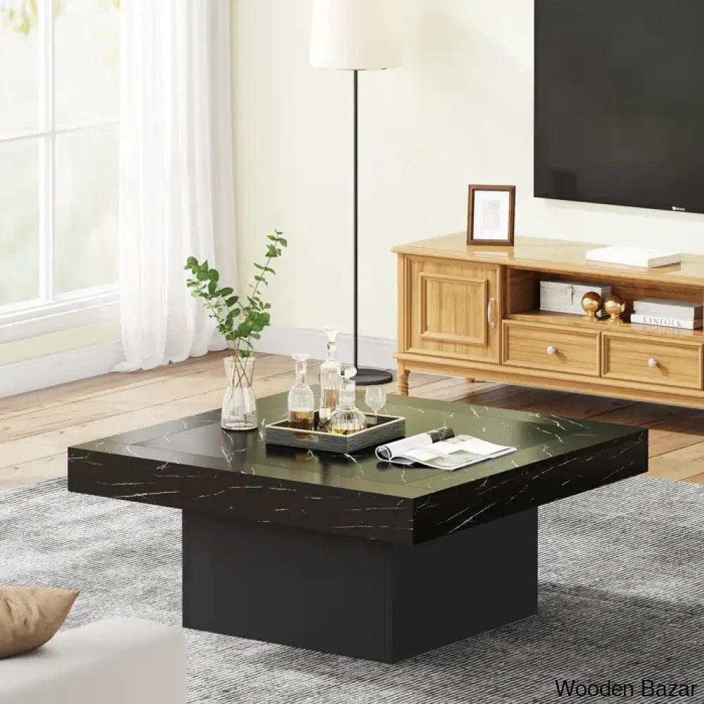 Squarey Led Coffee Table Farmhouse And Center