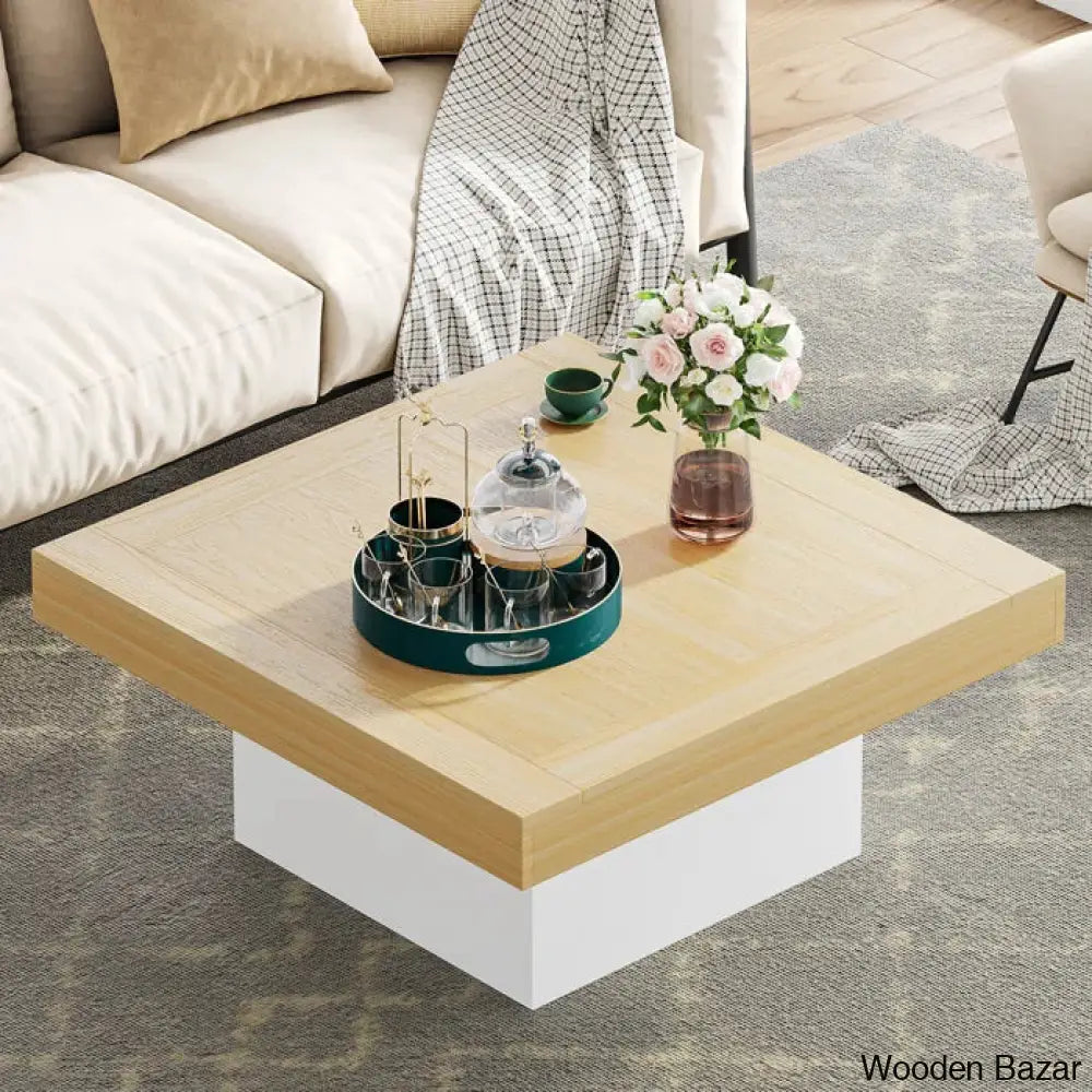 Squarey Led Coffee Table Farmhouse And Center