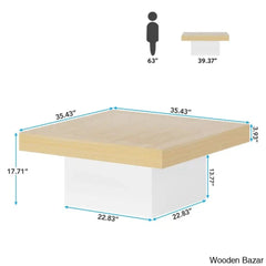 Squarey Led Coffee Table Farmhouse And Center