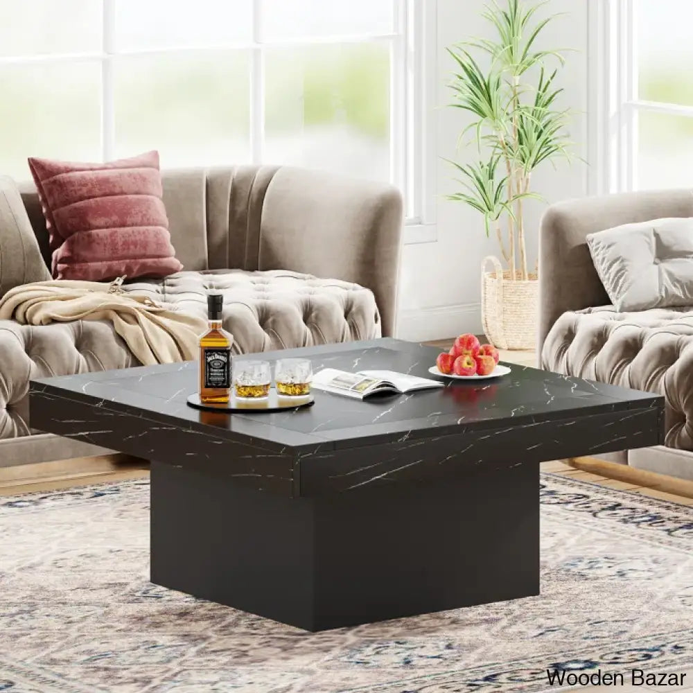 Squarey Led Coffee Table Farmhouse And Center