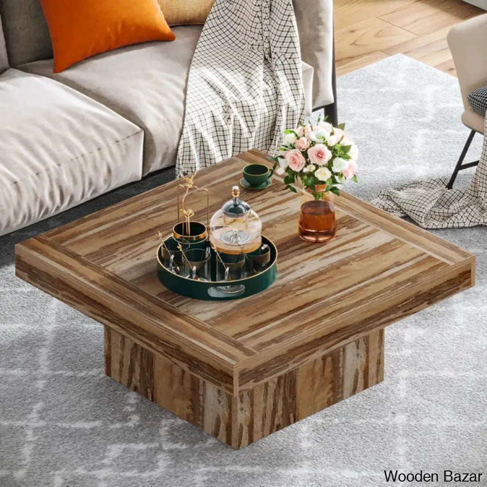 Squarey Led Coffee Table Farmhouse And Center