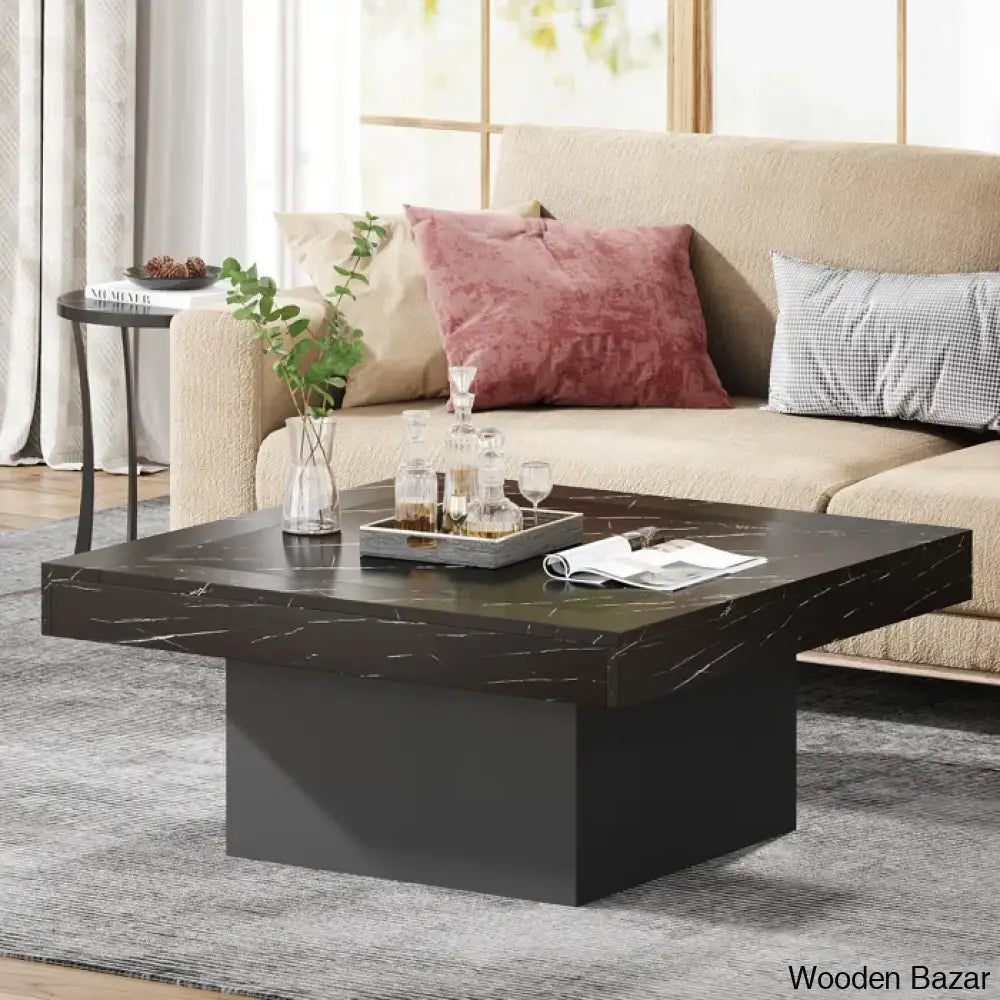 Squarey Led Coffee Table Farmhouse And Center