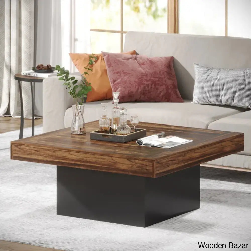 Squarey Led Coffee Table Farmhouse And Center