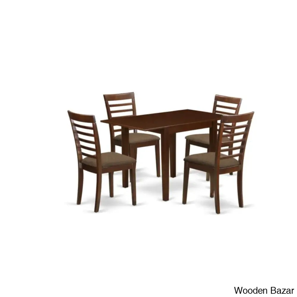 St John 2 Seater Modern Extendable Solid Wood Dining Set