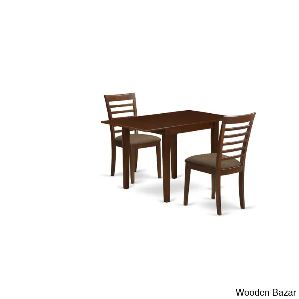 St John 2 Seater Modern Extendable Solid Wood Dining Set